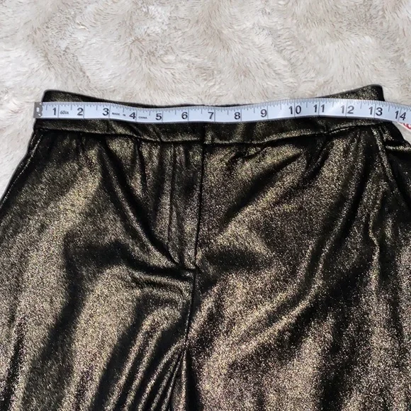 Joie metallic gold dressy wide leg pants. Holiday Parties NWT Size 4